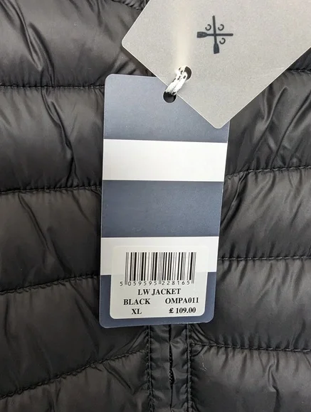 NEW Crew Clothing Lightweight Quilted Jacket - Size XL - Black - P2P 24" - Picture 9 of 9